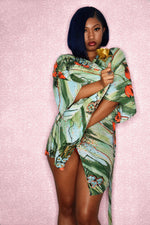 Tropical Floral Robe